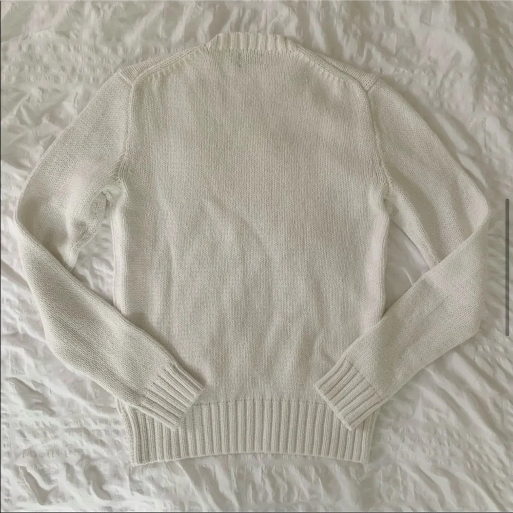 New Ralph Lauren American Flag White Sweater - Picture 7 of 12